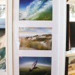 Three beach themed 5x7 prints in a frame- $85